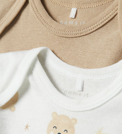 Name It Bodysuit L/æ - Noos - NbnBody - 3-Pack - Oxford Tan