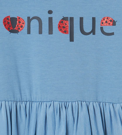 Name It Kleid k/æ - NmfFilera - Coronet Blue m. Glitter