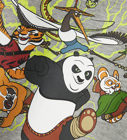 Name It T-shirt - NmmJac Kung Fu Panda - Grey Melange