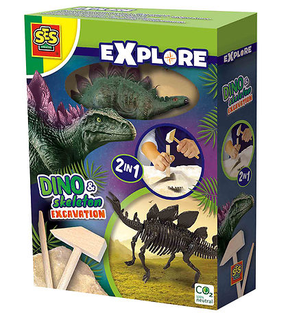SES Creative Utgrävning - Utforska - Stegosaurus och skelett