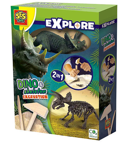 SES Creative Utgrävning - Utforska - Triceratops och skelett