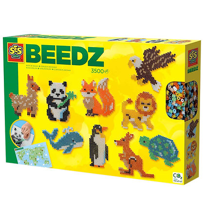SES Creative Perlur - Strauperlur - 3500 Stk. - Animals of the W