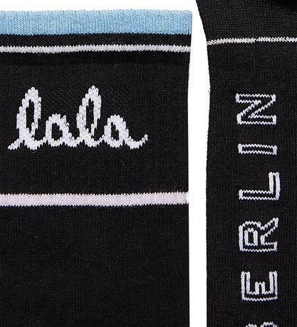 Lala Berlin Socken - Allena - Schwarz m. Blau