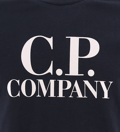 C.P. Company Bluse - Total Eclipse Blue/Weiß m. Logo