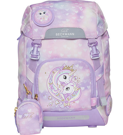 Beckmann Schulranzen-Set - Classic+ Maxi - Unicorn Princess Purp