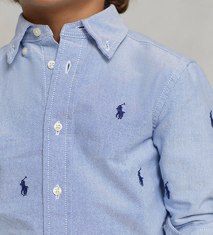 Polo Ralph Lauren Skjorta - Blå/Marinblå m. Logotyper