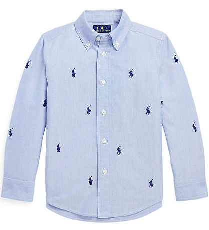 Polo Ralph Lauren Skjorta - Blå/Marinblå m. Logotyper