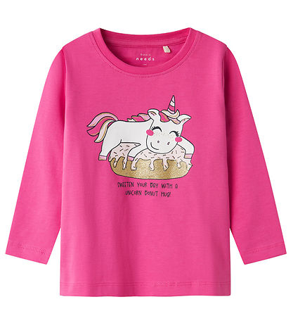 Name It Blouse - NmfVeen - Raspberry Rose/Donut Hug