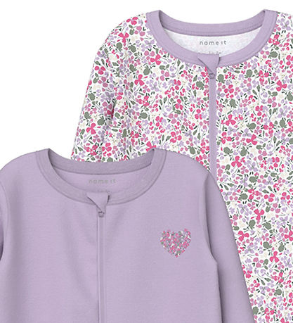 Name It Schlafanzug - Noos - NbfNightsuit - 2er-Pack - Pastel Fl