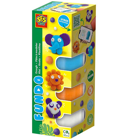SES Creative Leklera - 3x90gr/1x40g - FunDo Wild Animals