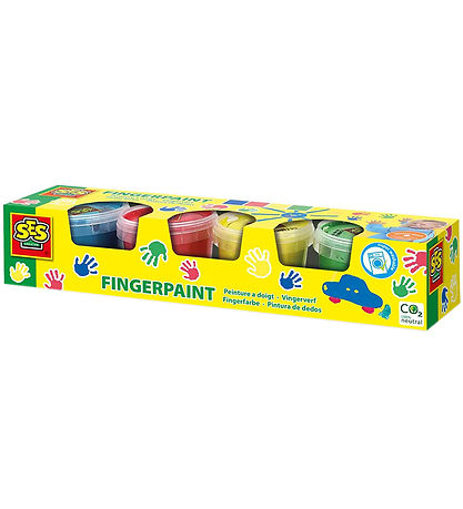 SES Creative Fingerfärg - 4x110ml - Primärfärger