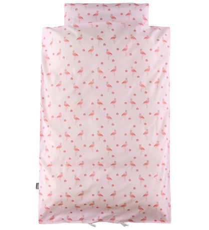 Nørgaard Madsens Rúmföt - Junior - Bleikt M. Flamingo/Blóm