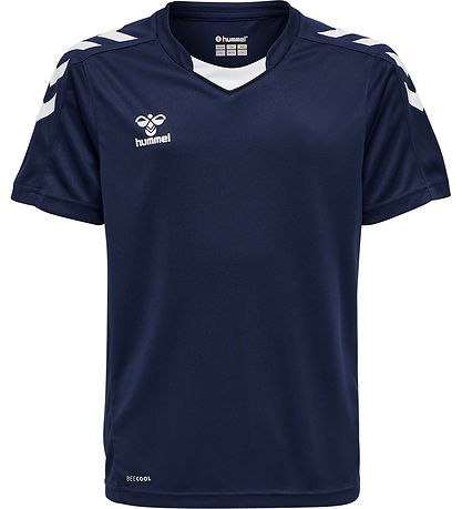 Hummel Stuttermabolur - HmlCore XK Poly Jersey - Marine