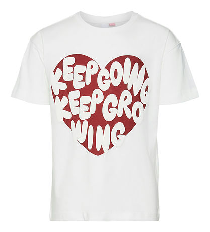 Vero Moda Girl Stuttermabolur - VmAppleheart - Snow White/Frontp