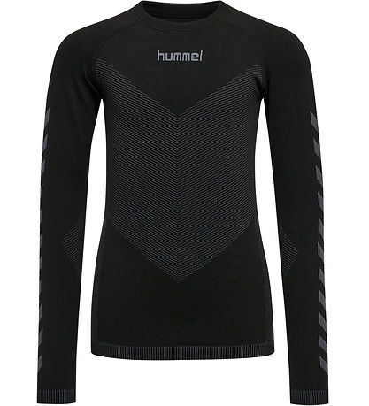 Hummel Síðerma æfingabolur - First Óaðfinnanlegur Jersey - Svart