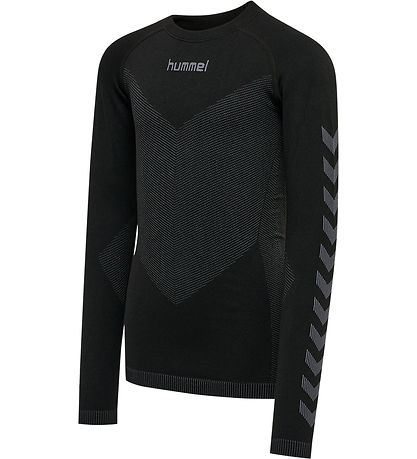 Hummel Síðerma æfingabolur - First Óaðfinnanlegur Jersey - Svart