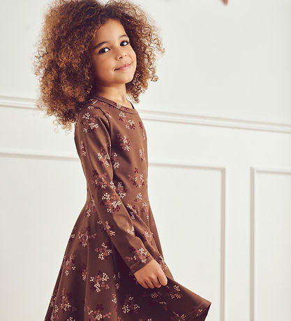 Müsli Dress - Flora Swing - Bark/Cabernet/Nightingale