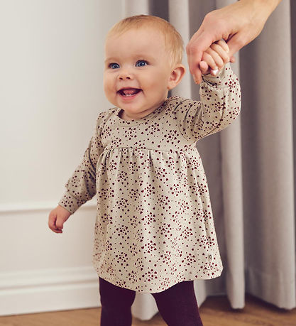Müsli Bodykleid - Love - Soft Green/Cabernet