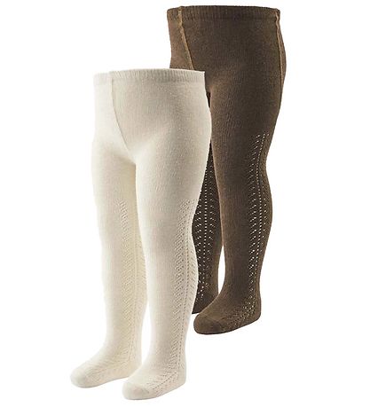 Müsli Strumpbyxor - Lace - 2-pack - Bark/Balsam Cream