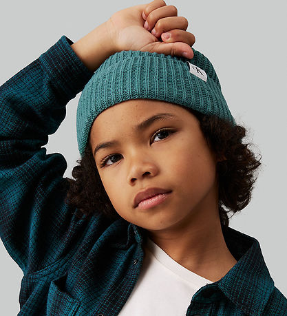 Calvin Klein Beanie - Knitted - Monogram Rib - Jadeite