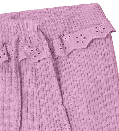 Name It Byxor - Stickad - NbfLona - Pastel Lavender