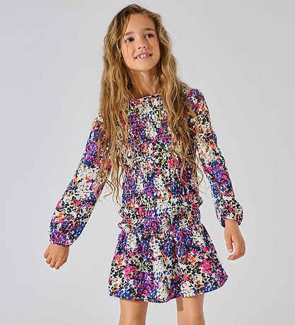 Kids Only Kjóll - LogLuva - Smock - Cloud Dansari/Multi Leo