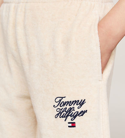 Tommy Hilfiger Velvet Trousers - Script - Heathered Oat