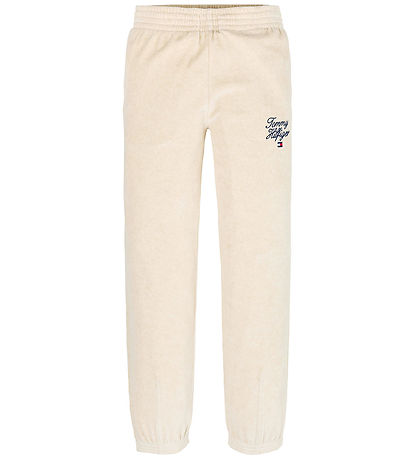 Tommy Hilfiger Velvet Trousers - Script - Heathered Oat