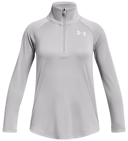 Under Armour Bluse m. Reißverschluss - Tech Grafik - Pechgrau