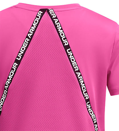 Under Armour T-Shirt - Knockout - Rebel Pink m. Logo-Streifen