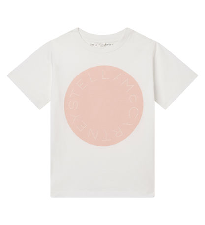 Stella McCartney Kids Stuttermabolur - Ivory M. Bleikt