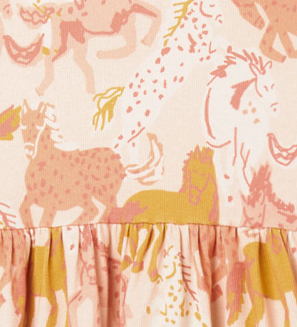 Stella McCartney Kids Dress - Rib - Pink/Orange w. Horses