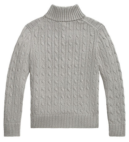 Polo Ralph Lauren Blouse w. Zipper - Knitted - Grey Melange