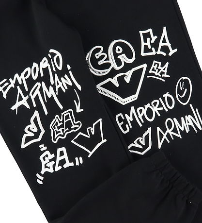 Emporio Armani Jogginghosen - Schwarz m. Weiß