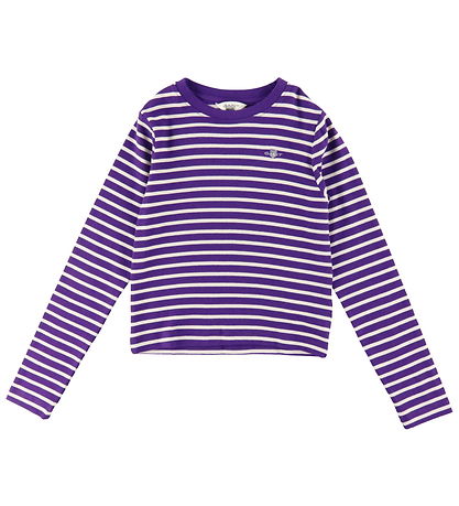 GANT Bluse - Kurz geschnitten - Rib - Pansy Purple/Weiß gestreif