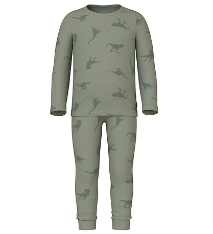 Name It Pyjama Set - Noos - NmmNightset - Rib - Agave Green
