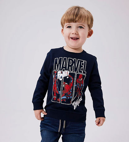 Name It Sweatshirt - Noos - NmmJessie Spider-Man - Dark Sapphire