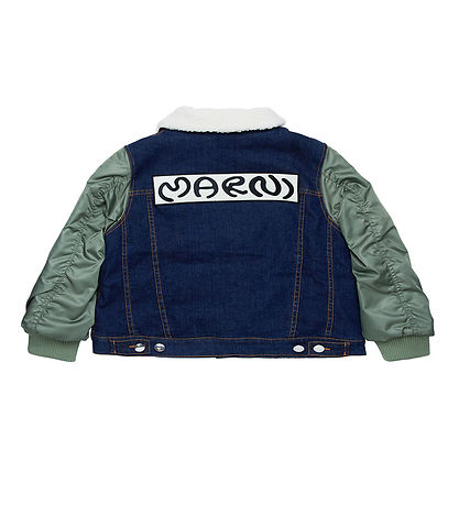 Marni Steppjacke - Denim - M Wüstenblau/Armygrün