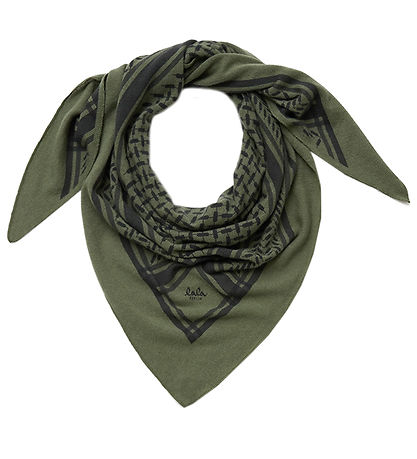 Lala Berlin Scarf - 162x85 - Triangle Trinity - Moss/Asphalt