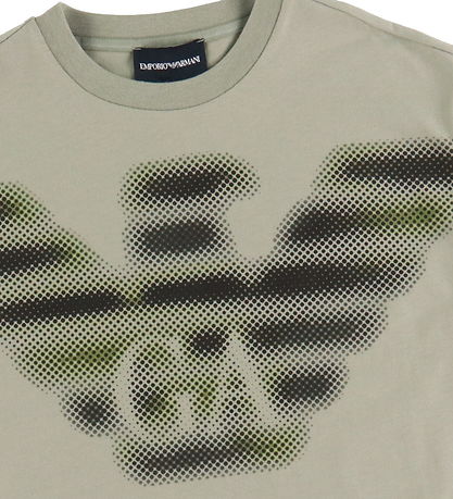 Emporio Armani Stuttermabolur - Þurrkað Sage/Svart M. Lógó