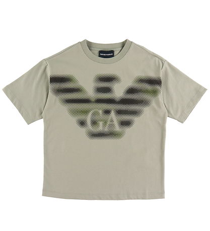 Emporio Armani Stuttermabolur - Þurrkað Sage/Svart M. Lógó