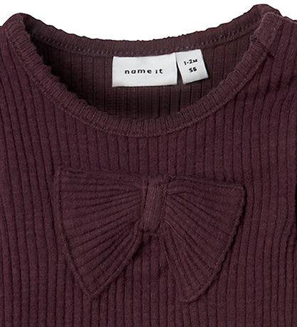 Name It Bodysuit L/æ - NbfLusai - Plum Perfect