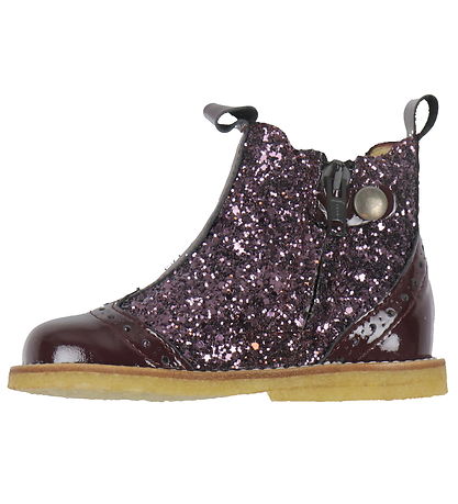 Bottes Angulus - Chelsea - Aubergine av. Glitter