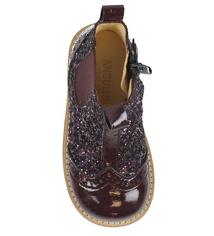 Bottes Angulus - Chelsea - Aubergine av. Glitter