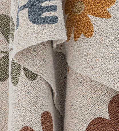 Bloomingville Mini Blanket - 160x130 cm - Bryn - Brown w. Print