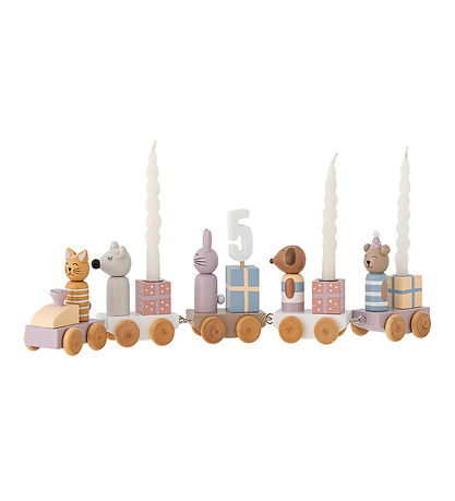 Bloomingville Mini Syntymäpäiväjuna - Junaid - 38 cm - Vaaleanpu