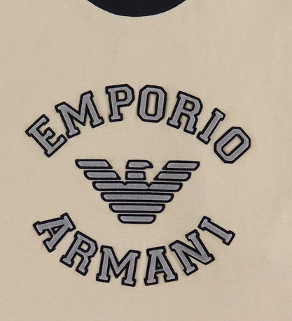 Emporio Armani Stuttermabolur - Oxford Tan M. Svart/grár