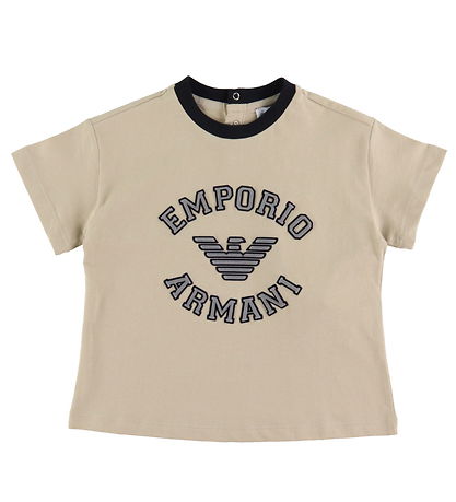 Emporio Armani Stuttermabolur - Oxford Tan M. Svart/grár