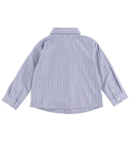Emporio Armani Overhemd - Blauw/Wit Gestreept