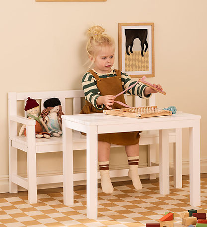 Kids Concept Trädgårdsset - Trä - 90x33x55/60x35x45 cm - Vit